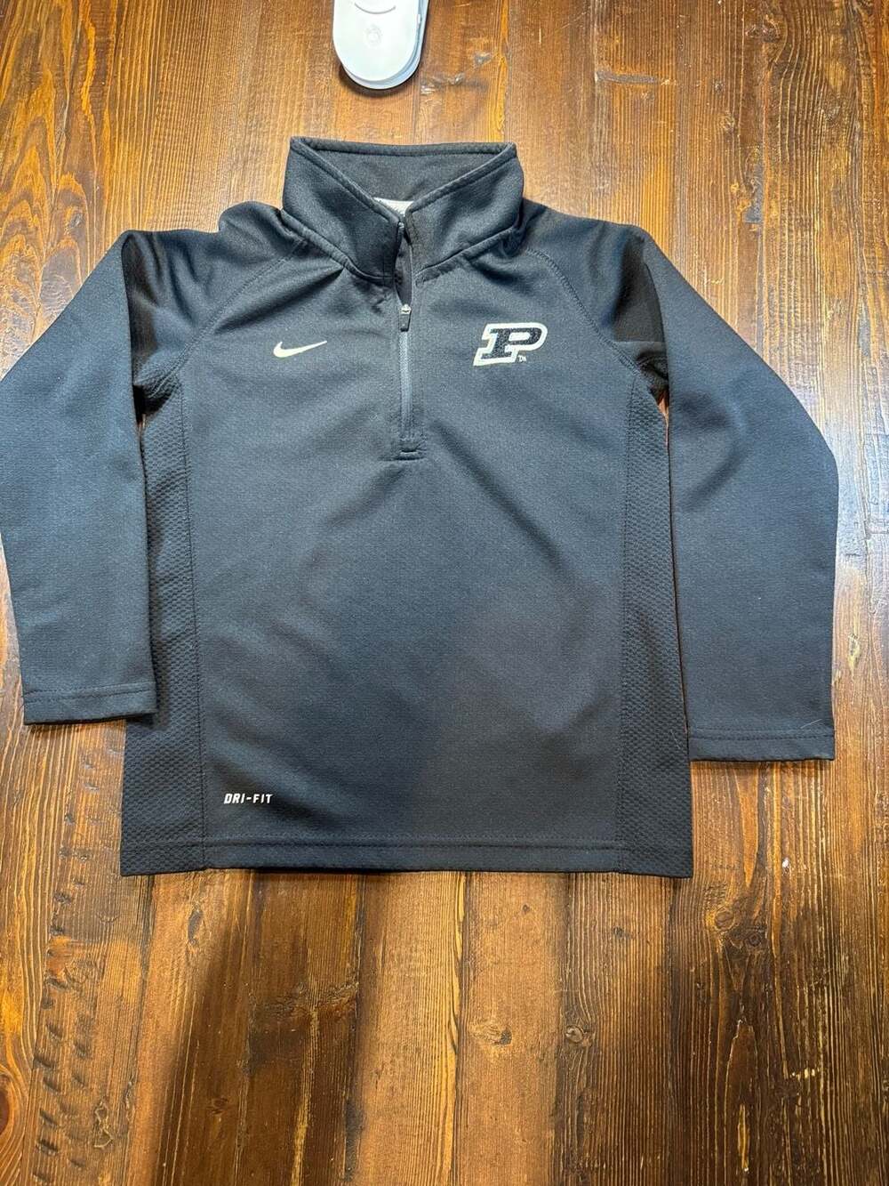Nike Purdue Boilermakers Black Dri-FIT Half-Zip Pullover Youth Size 6